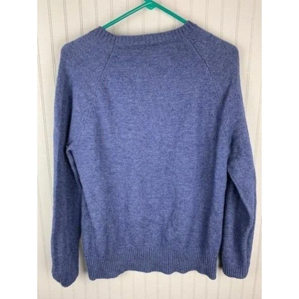 J Crew Mens Size S Pullover Sweater Round Neck Long Sleeve Purple Heather